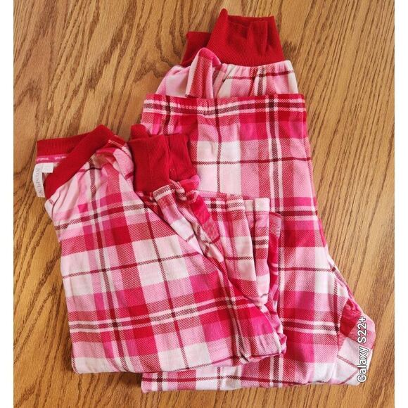 Joy Spun super soft pajamas bright hot pink plaid - Picture 1 of 7
